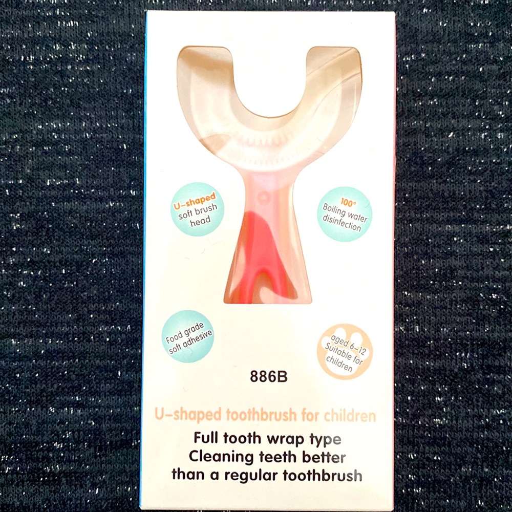 🌟5/$15 🆕Kids U-Shape 🦷 Toothbrush NIB: Pink for ages 6-12